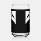 Gotische bruiloft gevleugeld hart Custom Monogramm Blikvorm Glas (Rechts)