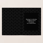 Gotische bruiloft gevleugeld hart Custom Monogramm Folie Kaarten (Binnen)