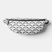 Gotische bruiloft gevleugeld hart Custom Monogramm Heuptasje (Liggend)