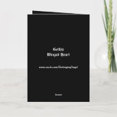Gotische bruiloft gevleugeld hart Custom Monogramm Kaart (Achterkant)
