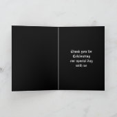 Gotische bruiloft gevleugeld hart Custom Monogramm Kaart (Binnen)