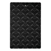 Gotische bruiloft gevleugeld hart Custom Monogramm Mini Klembord (Achterkant)