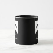 Gotische bruiloft gevleugeld hart Custom Monogramm Mok (Midden)