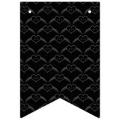 Gotische bruiloft gevleugeld hart Custom Monogramm Vlaggetjes (Derde vlag)