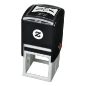 Gotische bruiloft gevleugeld hart Custom Monogramm Zelfinktende Stempel (Product)