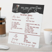 Gotische bruiloft handtekening Drink gratis bartek Reclamebord Met Voetstuk (Insitu)