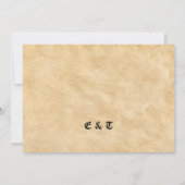  gotische bruiloft kaart (Achterkant)