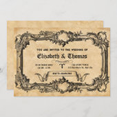  gotische bruiloft kaart (Voorkant / Achterkant)