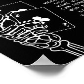 Gotische bruiloft Kies een Kaart Guestbook Sign Poster (Hoek)