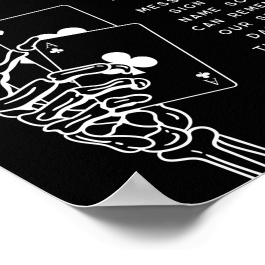 Gotische bruiloft Kies een Kaart Guestbook Sign Poster (Hoek)