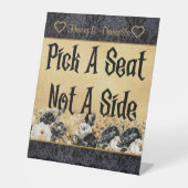 Gotische bruiloft Kies een stoel aangepaste voetst Reclamebord Met Voetstuk (Voorkant)