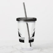 Gotische bruiloft kussen Ravens Custom Acryl Drinkbeker (Links)
