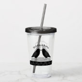 Gotische bruiloft kussen Ravens Custom Acryl Drinkbeker (Achterkant)