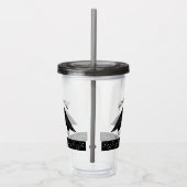 Gotische bruiloft kussen Ravens Custom Acryl Drinkbeker (Rechts)