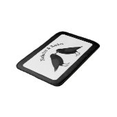 Gotische bruiloft kussen Ravens Custom Badmat (Gekanteld)