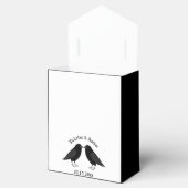 Gotische bruiloft kussen Ravens Custom Bedankdoosjes (Geopend)