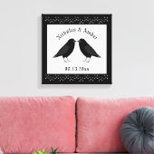 Gotische bruiloft kussen Ravens Custom Canvas Afdruk (Insitu (Woonkamer))