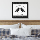 Gotische bruiloft kussen Ravens Custom Canvas Afdruk (Insitu (Slaapkamer))