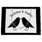 Gotische bruiloft kussen Ravens Custom Groot Cadeauzakje (Voorkant)