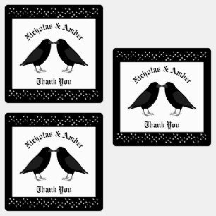 Gotische bruiloft kussen Ravens Custom Labels