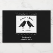 Gotische bruiloft kussen Ravens Custom Likeurfles Etiket (Enkel label)