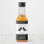 Gotische bruiloft kussen Ravens Custom Likeurfles Etiket (Voorkant)