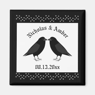 Gotische bruiloft kussen Ravens Custom Magneet