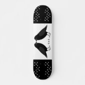 Gotische bruiloft kussen Ravens Custom Monogrammed Persoonlijk Skateboard (Voorkant)