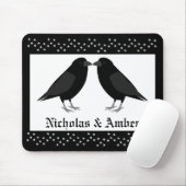 Gotische bruiloft kussen Ravens Custom Muismat (Met muis)