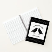 Gotische bruiloft kussen Ravens Custom Notitieboek (Binnen)