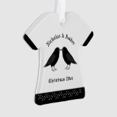 Gotische bruiloft kussen Ravens Custom Ornament (voorkant)