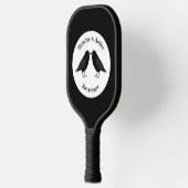 Gotische bruiloft kussen Ravens Custom Pickleball Paddle (Links)