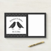 Gotische bruiloft kussen Ravens Custom Post-it® Notes (Op bureau)