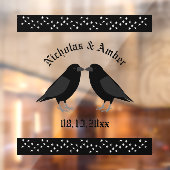 Gotische bruiloft kussen Ravens Custom Raamsticker (Vel 2)