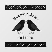 Gotische bruiloft kussen Ravens Custom Raamsticker (Vel)