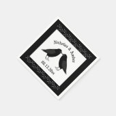 Gotische bruiloft kussen Ravens Custom Servet (Hoek)