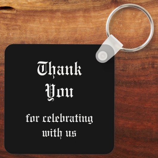 Gotische bruiloft kussen Ravens Custom Sleutelhanger (Achterkant)