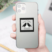 Gotische bruiloft kussen Ravens Custom Sticker (Telefoon)