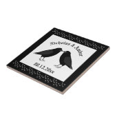 Gotische bruiloft kussen Ravens Custom Tegeltje (Zijkant)