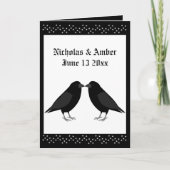 Gotische bruiloft kussen Ravens Custom Wedding Kaart (Voorkant)