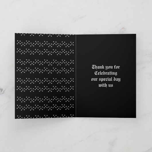 Gotische bruiloft kussen Ravens Custom Wedding Kaart (Binnen)