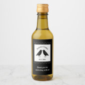 Gotische bruiloft kussen Ravens Custom Wijn Etiket (Voorkant)