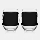 Gotische bruiloft kussen Ravens Custom Wijnglas Zonder Voet (Links)