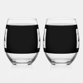 Gotische bruiloft kussen Ravens Custom Wijnglas Zonder Voet (Rechts)