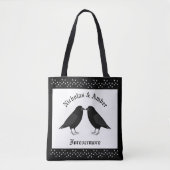 Gotische bruiloft kussen Ravens Dubbelzijdig Tote Bag (Voorkant)