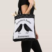 Gotische bruiloft kussen Ravens Dubbelzijdig Tote Bag (Dichtbij)