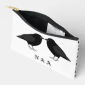 Gotische bruiloft kussen Ravens monogram Etui (Open)