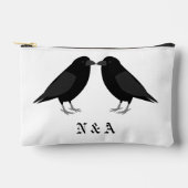 Gotische bruiloft kussen Ravens monogram Etui (Voorkant)