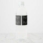 Gotische bruiloft kussen Ravens monogram Waterfles Etiket (Achterkant)