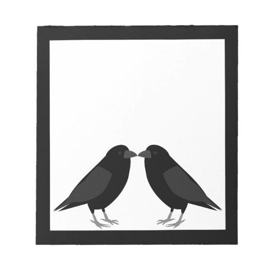Gotische bruiloft kussen Ravens Notitieblok (Voorkant)
